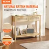 Rattanowa konsola VEVOR z 2 szufladami, rattanowy stolik Podgląd zdjęcia produktu 2