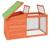 Kaninchenstall Braun 100,5x54x55 cm Massivholz Kiefer Produktbild-Vorschau 4