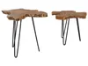 BELIANI Beistelltische 2er Set Dunkelbraun / Schwarz Holz Produktbild-Vorschau 1