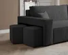 Idohome–Moderne Ecksofa PARIS mit Hockern mit Produktbild-Vorschau 3