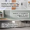 Collage of three images showing different applications and features of a baseboard trim. Produktbild-Vorschau