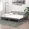 vidaXL Rozťahovacia posteľ sivá Borovicový masív 2x(90x200) Náhľad obrázku produktu 2