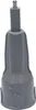 A close-up studio shot of a gray plastic attachment with a silver metal tip. Produktbild-Vorschau