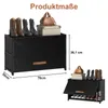 FABATO 3-stufiger Schuhschrank mit Tür, Kunststoff-Regal Produktbild-Vorschau 2
