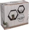 Holzregal Wandregalset Hexagon Hängeregal 6-eckig Schwarz Produktbild-Vorschau 8