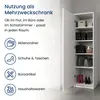 Garderobenschrank in weiß Garderobe Mehrzweckschrank 50cm Produktbild-Vorschau 3