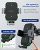 Collage of images showing a wireless car phone charger and its features. Podgląd zdjęcia produktu