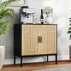 Credenza in rattan COSTWAY, mobile buffet boho, mobile Anteprima dell’immagine prodotto 8