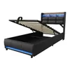 Lit tapissée INONEFT 90x200 cm avec LED et USB, lit simple, Voir les images du produit 10