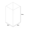 Duschkabine quadratisch Eck 90x90 schwarzes Klarglas 6mm Produktbild-Vorschau 4