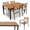 Juskys Akazienholz Gartengarnitur Rhodos - Tisch, 4 Stühle Produktbild-Vorschau 1
