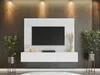 A modern living room entertainment center with a wall-mounted TV and storage unit. Náhled obrázku produktu