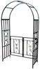 ALEOS. Eleganter XXL Rosenbogen Rankhilfe Pergola mit Tür Produktbild-Vorschau 1