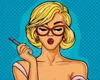Diamondi - Diamond painting - POP ART BLONDINE MIT Produktbild-Vorschau 1