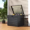 Livingandhome Verzinkter Stahl Gartenbox, 200L Quadratische Produktbild-Vorschau 1