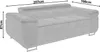 A sketch of a sofa with dimensions indicated. Podgląd zdjęcia produktu