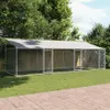 vidaXL Enclos pour chiens avec toit et portes Gris 6x2x2 m Voir les images du produit 3