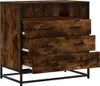 vidaXL Szafka z szufladami dąb wędzony 70x41x70 cm Materiał Podgląd zdjęcia produktu 5