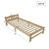 OKWISH Lit simple 90x200 cm avec Tête de Lit et Sommier - Voir les images du produit 4