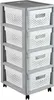 Curver Infinity Kd 4X11L Ažurový regál / sivá/biela Náhľad obrázku produktu 1