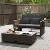 COSTWAY 3 in 1 Polyrattan Gartenliege, Sonnenliege mit Produktbild-Vorschau 2