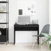 A black desk with a computer and chair in a home office setting. Anteprima dell’immagine prodotto