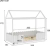 MODFU dětská postel domeček postel 90 x 200 cm hrací postel Náhled obrázku produktu 6