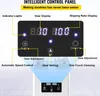 A diagram illustrating the control panel of a slushy machine, highlighting its features and functions. Produktbild-Vorschau