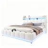 Lit coffre rembourré 180x200 cm avec rangement hydraulique, Voir les images du produit 8