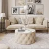 CHESTERFIELD 70 cm runder gepolsterter Couchtisch, Jasmine Produktbild-Vorschau 1