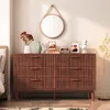 Comodino INONEFT con 6 cassetti in rattan, 100x34x73 cm, Anteprima dell’immagine prodotto 2