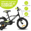 HILAND 14 Zoll Kinderfahrrad mit Stützrädern Handbremse Produktbild-Vorschau 2