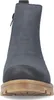 A close-up front view of a blue Chelsea boot with a tan sole. Produktbild-Vorschau