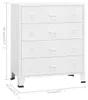 vidaXL Commode industrielle avec tiroirs blanc 78x40x93 cm Voir les images du produit 8
