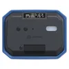 The back of a digital parking disc with a blue frame. Produktbild-Vorschau