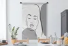 MuchoWow® Wandteppich Wandbehang Zeichnung - Frau - Schwarz Produktbild-Vorschau 3