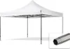 TOOLPORT 4x4m Stahl Faltpavillon, ohne Seitenteile, weiß Produktbild-Vorschau 1