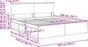 vidaXL Struttura letto con testiera bianca 200 x 200 cm in Anteprima dell’immagine prodotto 8