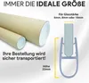 Marketing image showing product packaging and a diagram of a shower seal with dimensions. Produktbild-Vorschau