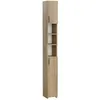 A tall, narrow cabinet with doors and shelves. Náhled obrázku produktu