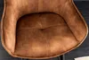 Close-up view of the seat of a brown bar stool. Produktbild-Vorschau