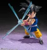 A Dragon Ball GT S.H. Figuarts action figure of Son Goku is shown in a dynamic pose, preparing to unleash an energy attack. Náhled obrázku produktu