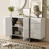 MODFU Kommode Hochglanz Sideboard mit 2 Türen und 4 Produktbild-Vorschau 4