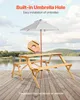SucceBuy Drevený piknikový stôl a lavica 2 v 1, Náhľad obrázku produktu 4