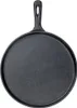 A black cast iron griddle pan with a handle is shown against a white background. Voir les images du produit