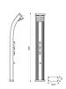 Technical drawing of a shower column with dimensions. Náhled obrázku produktu