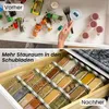 24er Gewürzgläser Eckig Set, Gewürzstreuer Glas mit Produktbild-Vorschau 2