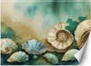 Vlies fototapete meeresmuscheln türkis acryl 450x315 cm Produktbild-Vorschau 1