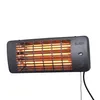 A wall-mounted electric heater with glowing heating elements. Náhled obrázku produktu