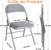 6er Set Klappstühle Gepolstert Grau – Extrem Belastbar bis Produktbild-Vorschau 6